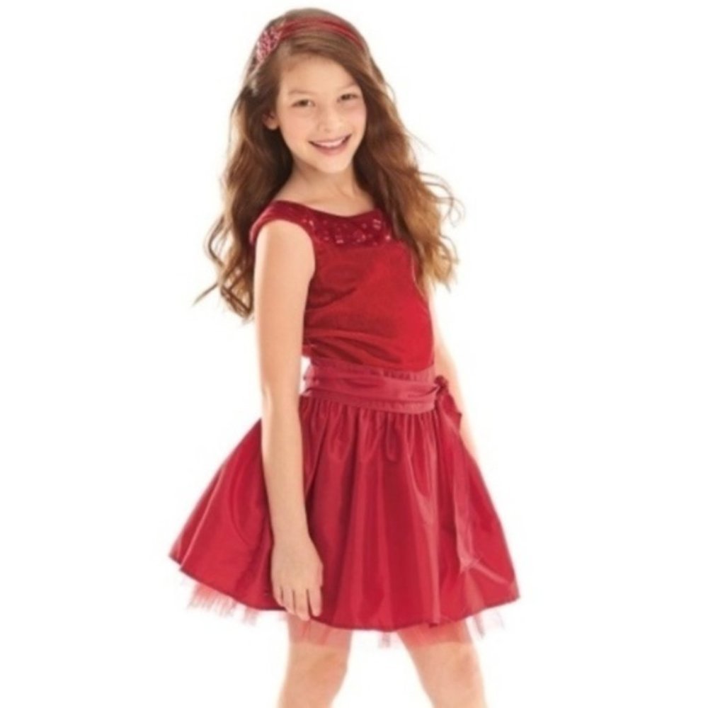 NWT American Girl Joyful Jewels Red Dress Girls 6